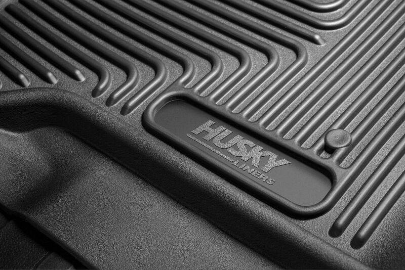 Ford F-250 Super Duty Floor Mats - Front + Rear - Husky Liners - X-act Contour - Black - `17-`27